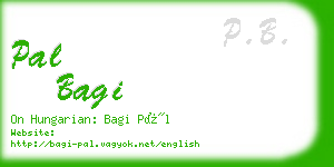 pal bagi business card